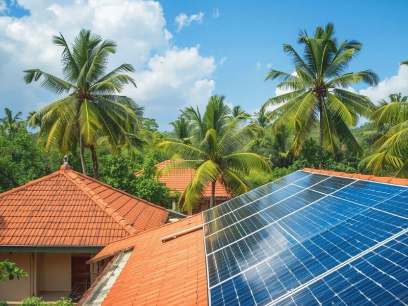 Mái nhà bị che bóng