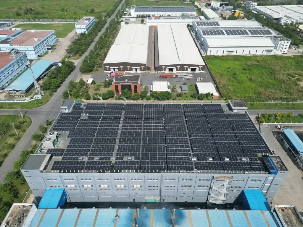 điện năng lượng mặt trời nhà xưởng