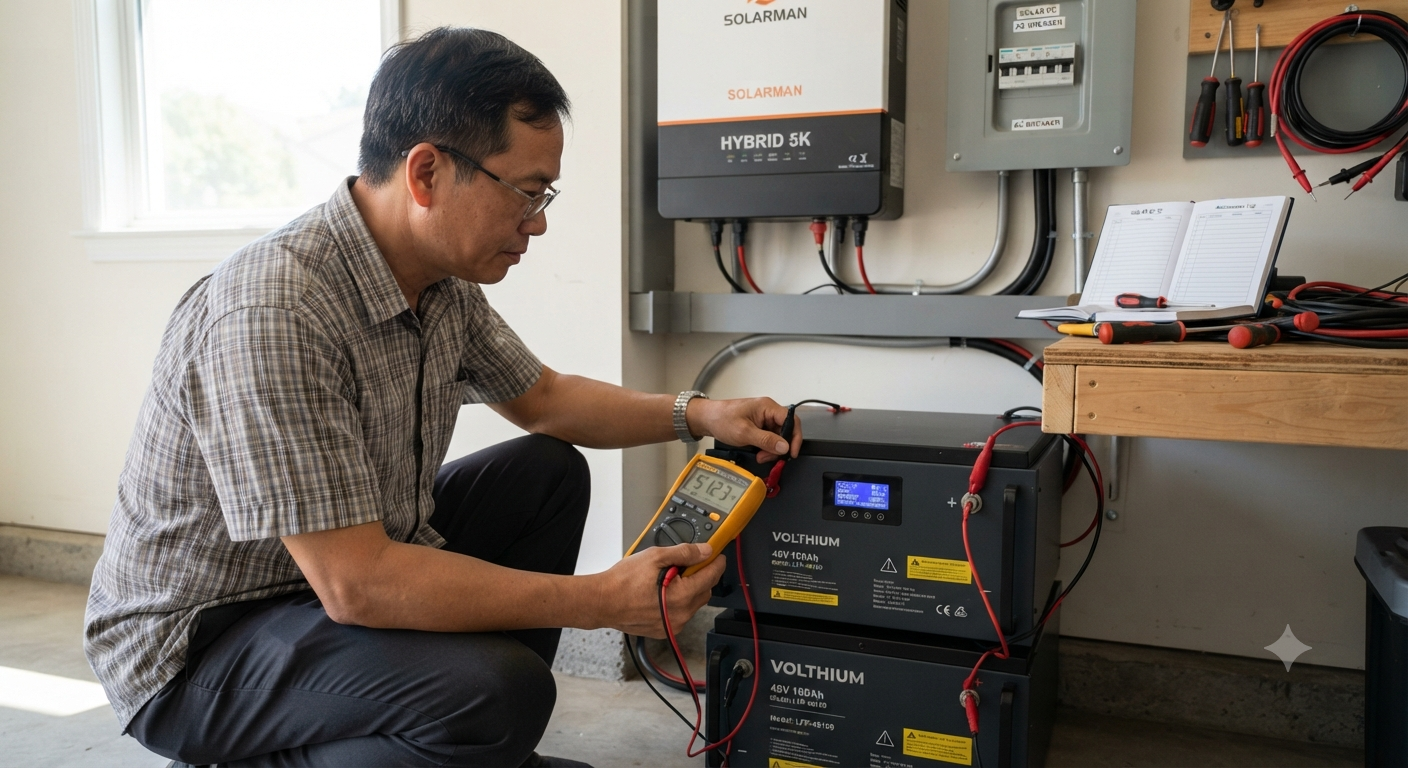kiểm tra pin năng lượng mặt trời