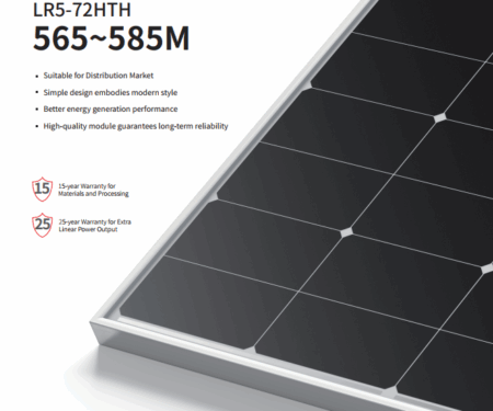 TẤM PIN NĂNG LƯỢNG MẶT TRỜI LONGI SOLAR 585W 2 MẶT KÍNH