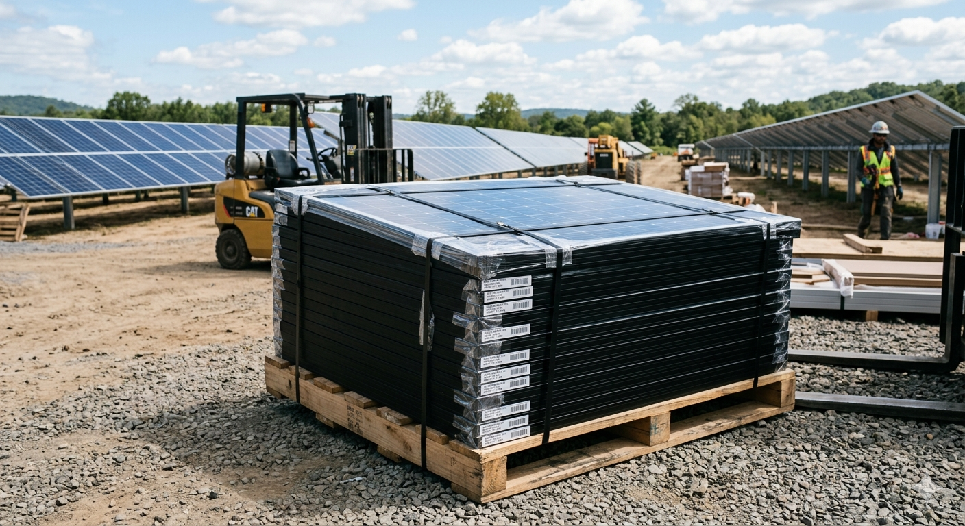 1 pallet pin năng lượng mặt trời bao nhiêu tấm