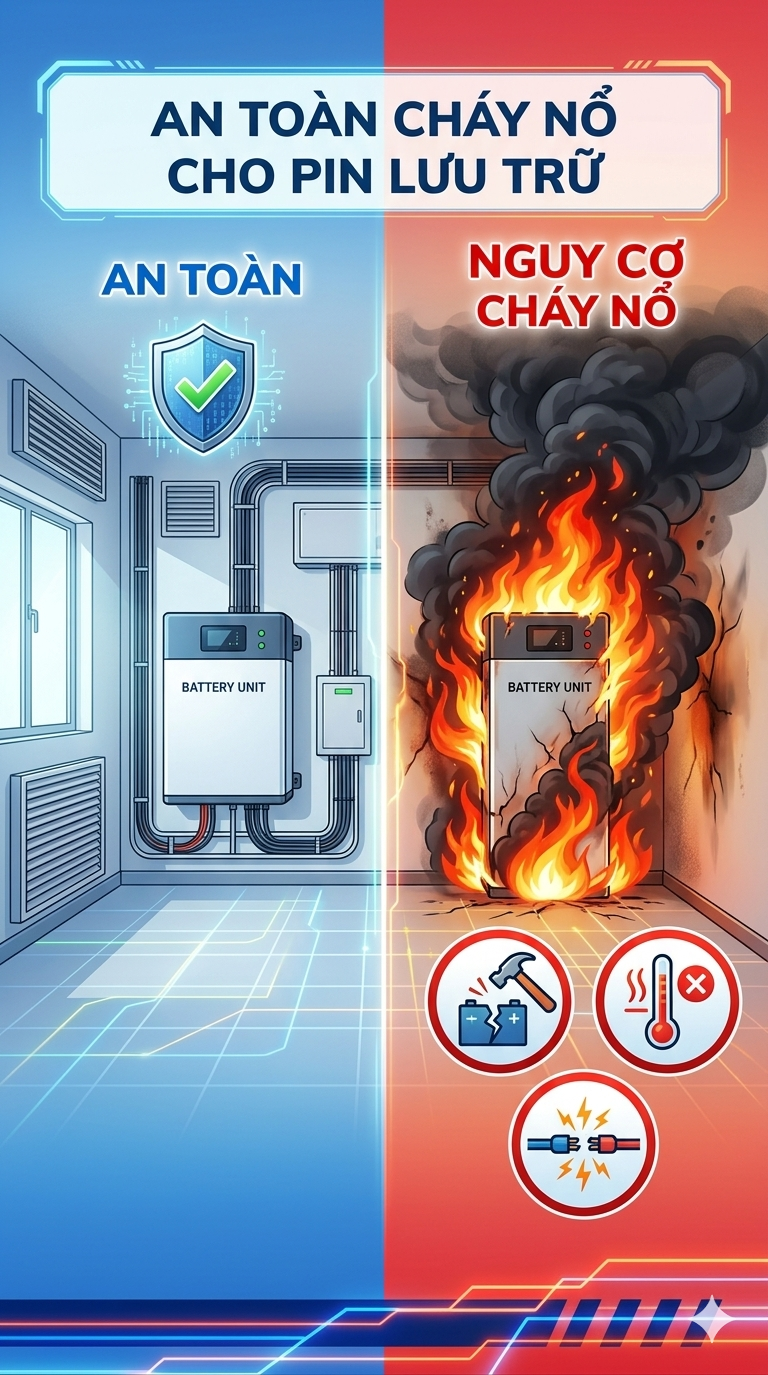 an toàn cháy nổ cho pin lưu trữ