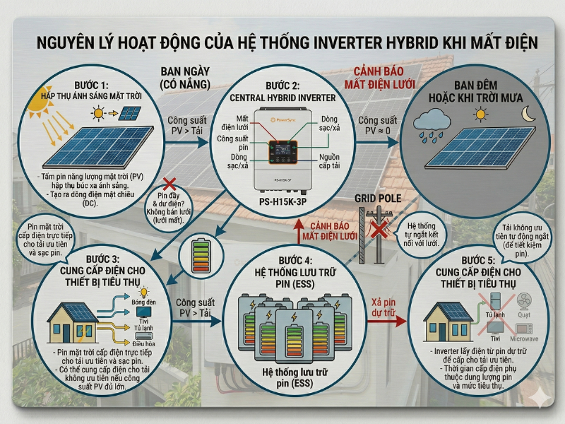 Nguyên lý hoạt động của hệ thống inverter hybrid