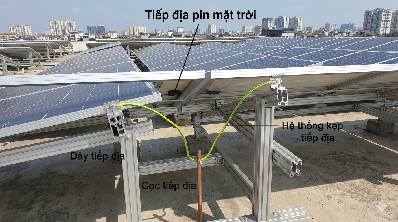 tiếp địa pin mặt trời