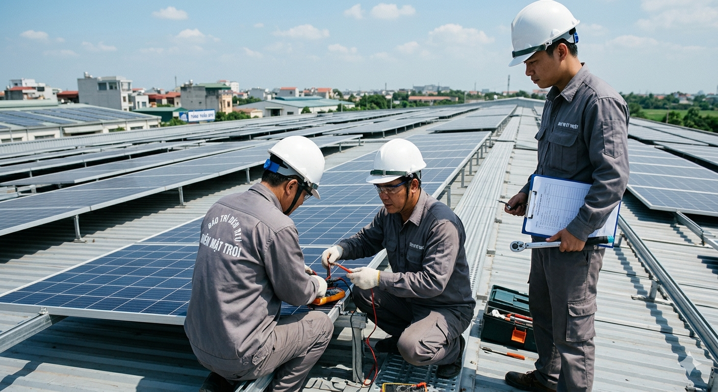 chi phí bảo trì hệ thống điện mặt trời