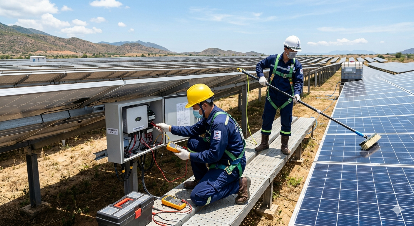 chi phí bảo trì hệ thống điện mặt trời