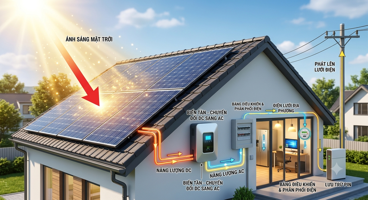 chuyển hóa pin năng lượng mặt trời