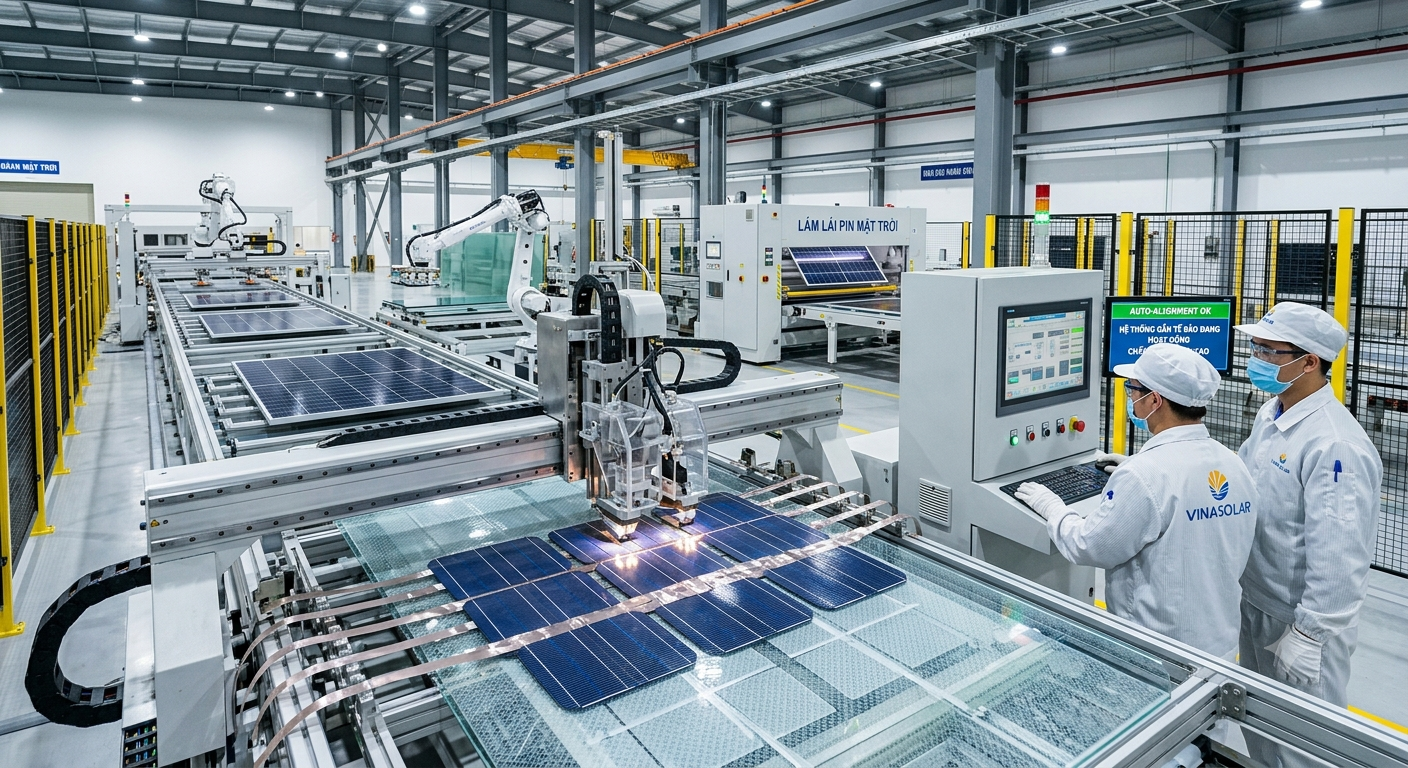 công nghệ sản xuất tấm pin năng lượng mặt trời