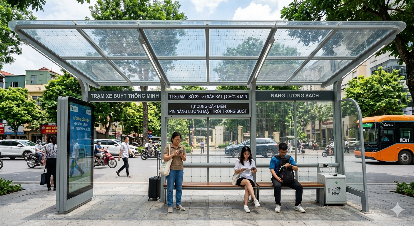pin năng lượng mặt trời trong suốt