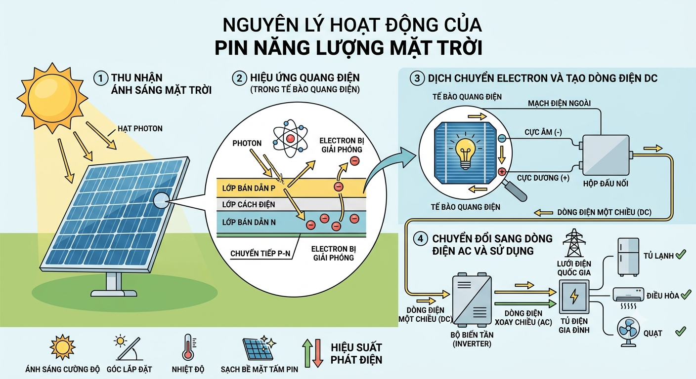 sử dụng pin năng lượng mặt trời