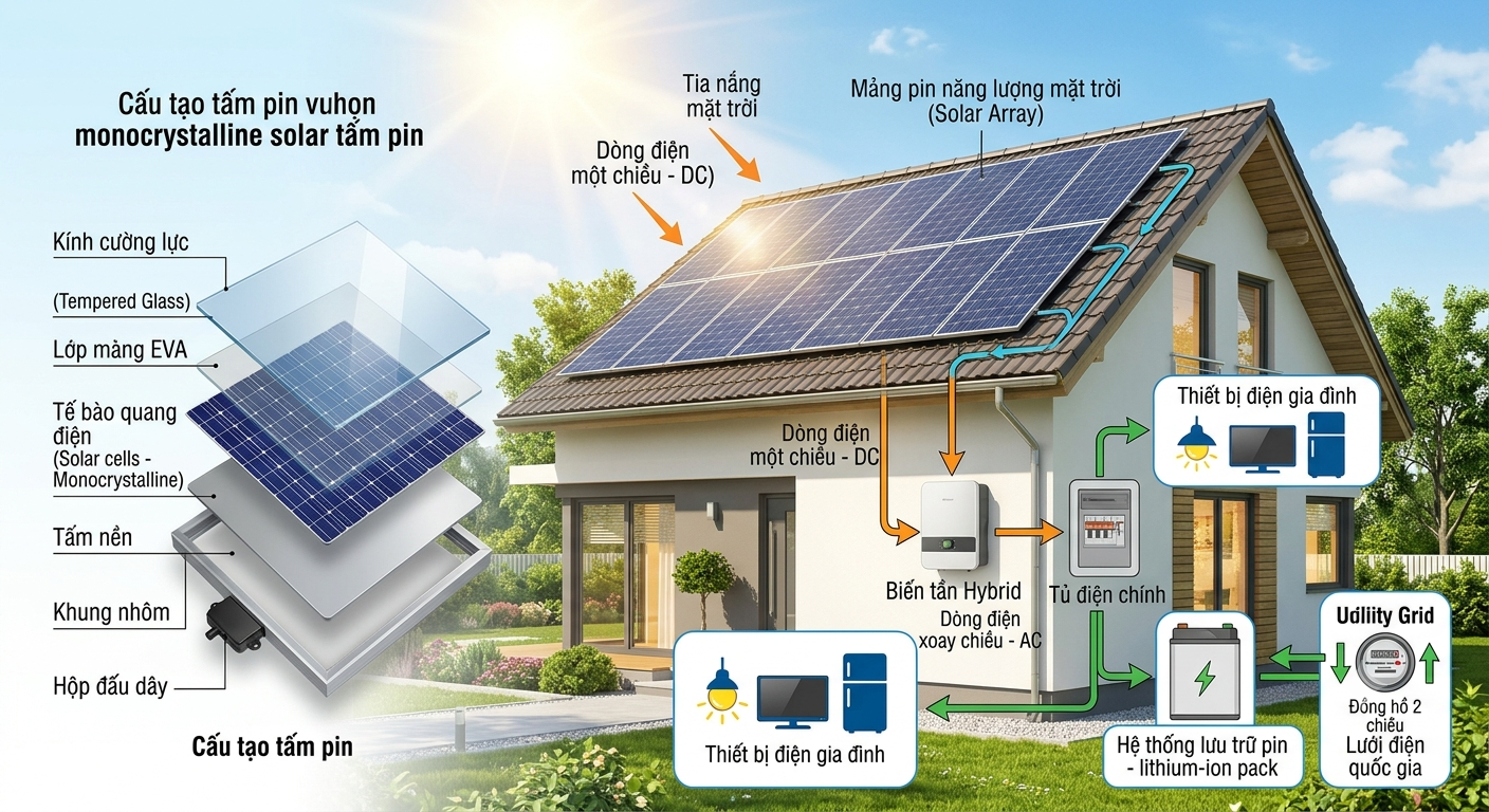 thiết kế pin năng lượng mặt trời
