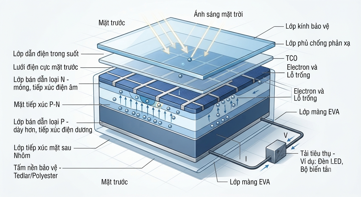 cấu tạo pin mặt trời